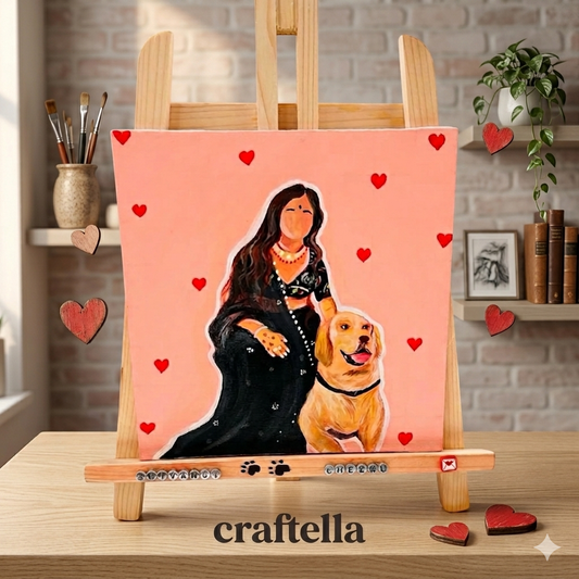 Faceless portrait on canvas (With stand)